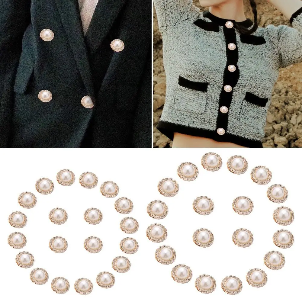 20Pcs Fashion Pearl Clothing Buttons Plastic Sewing Button Handmade Sewing Accessories DIY Decorative