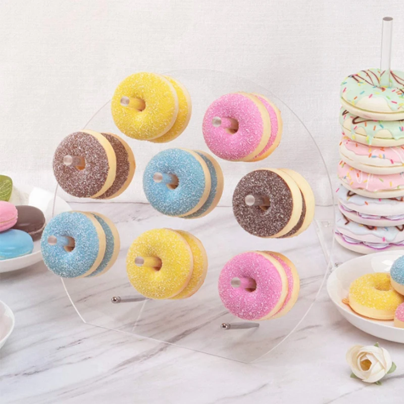 

2-Pack Acrylic Donut Display Wall Stand For Party A Donut Holder For Donut Up Party, Wedding, Baby Shower Decorations