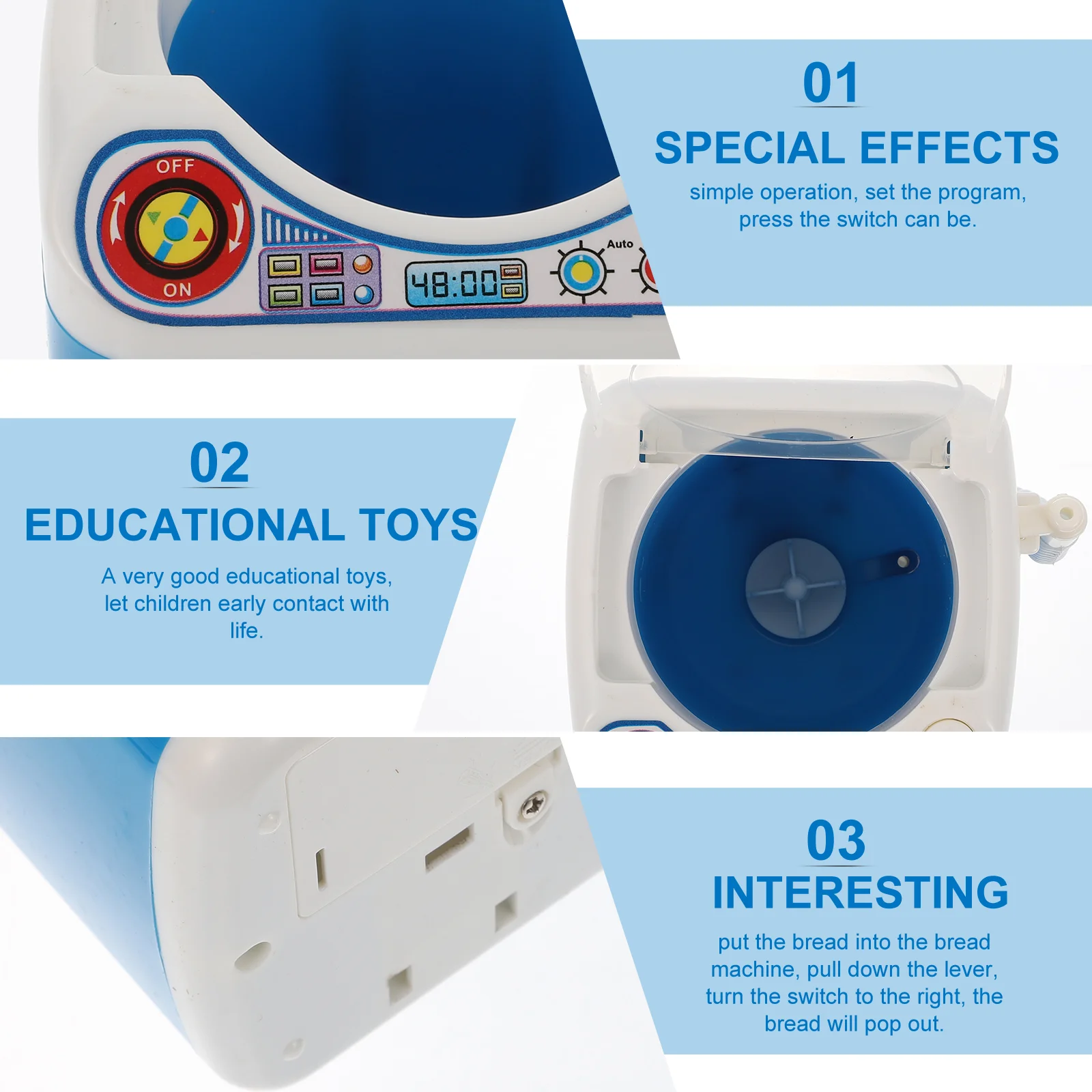 Miniature Simulated Washing Machine Toy Plastic Kid Educational Toys Safe Children Home Appliance Playset Fine
