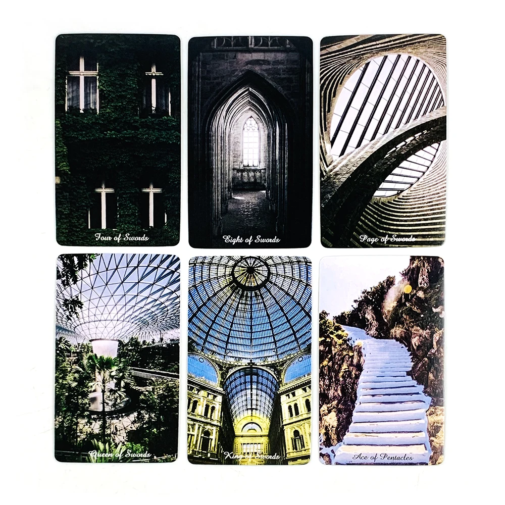 타로 카드 78장의 풍경 건축 스타일의 오라클 카드 게임, 영적 지도 및 수집가에게 적합