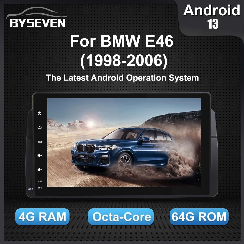 Byseven Android 13 Per Bmw E46 Sedan Coupe Convertble Touring Hatchback M3 Rover Mg Zt Car Multimedia Player Navigazione Gps Ips