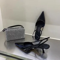 Femmes bout pointu talons chaussures sandales 2025 robe fête mode été pantoufles nouveau marche tongs pompes diapositives 4