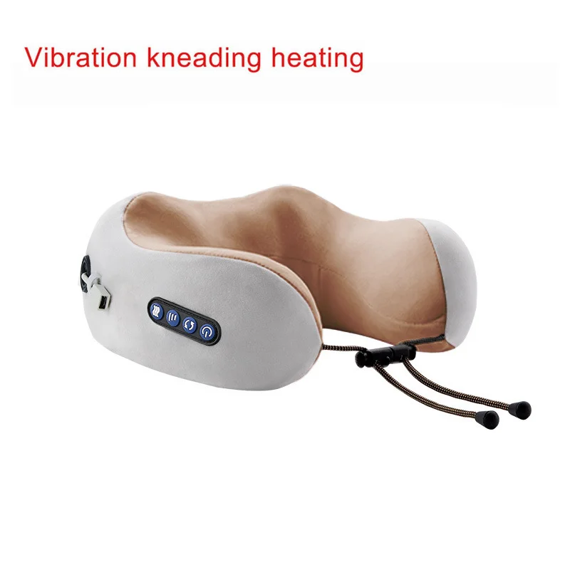 Xiaomi 2022 Travel Relax U shaped Pillow Electric Massage Pillow Shoulder Neck Massager Kneading Heating Neck Support Pillow 