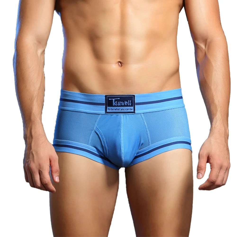 Sexy Men Boxer Big Pouch U Convex Underwear Ultra-thin Mesh Briefs All Seasons Shorts Bikini Trunks Lightweight Solid Underpants