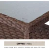 Patio Furniture Set, Outdoor Conversation Set All Weather Wicker Furniture 4 Pieces Sectional Sofa, Set Garden Sofas 5