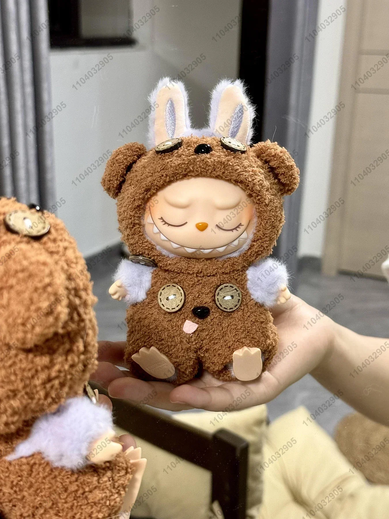 Labubu The Monsters Clothes Despicable Me Minion Tim bear Costume Vinyl Doll Action Figure 1:1 Replica Bag Charm Pendant Gift