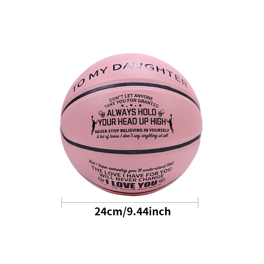 1 pc pink No. 7 basketball PU leather indoor and outdoor professional game training ball