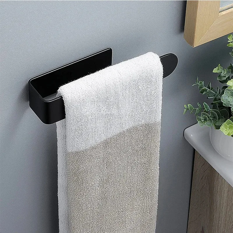 Towel Rack Non-punched Towel Rack Bathroom Self-adhesive Bathroom Kitchen Hand Household Items towel rack towel holder