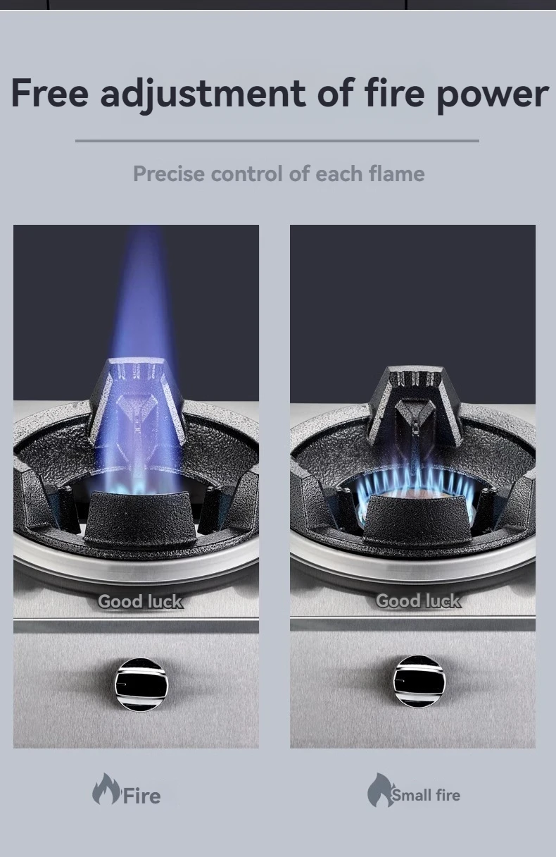 Gas Stove Domestic bench top double stove gas single stove medium high pressure fire stove liquefied gas stove 4
