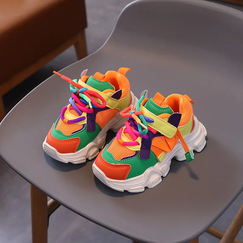 Light Soft Sole Children Shoe Anti Slip Girl Shoe 2025 Spring Autumn New Style Sport Shoes Mesh Top Boy Shoes Versatile Kid Shoe 3