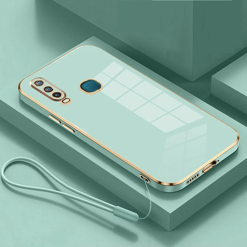 Luxury Shockproof Armor Case - Skin Feel Soft Square Plating Cover