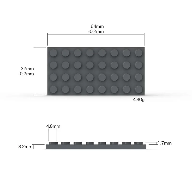 DIY 빌딩 블록 얇은 피규어 벽돌 4x8 도트 12 색, 어린이 브랜드 완구와 호환, 교육용 크리에이티브 3035, 15 피스