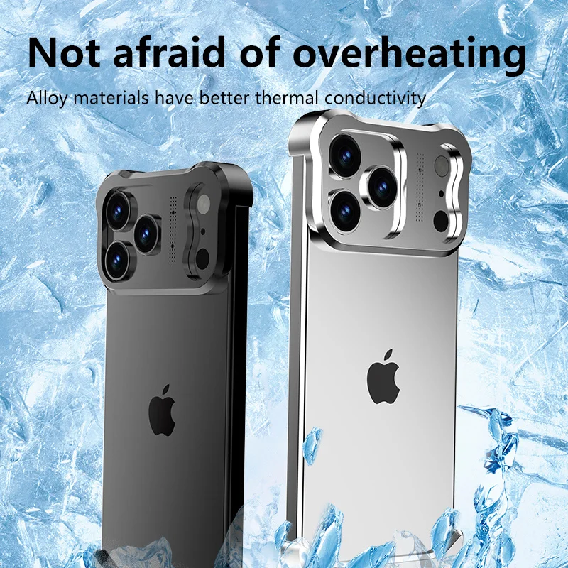 Luxury Titanium Alloy Shockproof Bumper with Lens Protector