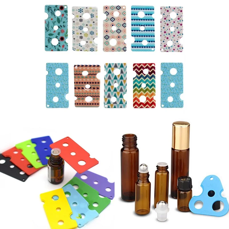 

3Pcs/lot Refillable Essential Oil Opener Random Color 2ml 5ml 15ml Bottle Roller Balls Cap Remover Leaf Shape Key Opening Tool
