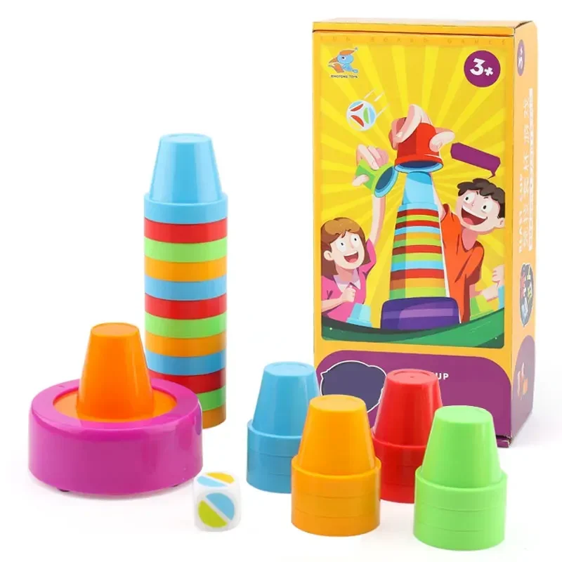 thumbnail image 1 of Juego de combinación de colores de vasos apilables de velocidad, divertidos juguetes interactivos para padres e hijos, entrenamiento de pensamiento lógico, juegos de combinación de vasos Slam Cup, 1 of 4