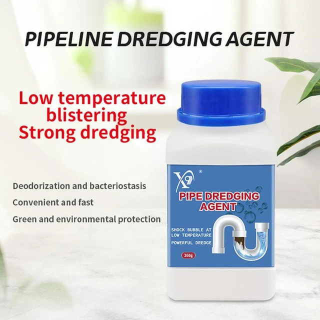  Powerful Pipe Dredging Agent, Pipe Dredging Agent Powerful Sink  and Drain Cleaner, Clogged Sink Drain Cleaner Powder, All Around Powerful Pipe  Dredging Agent (2Pcs) : Health & Household