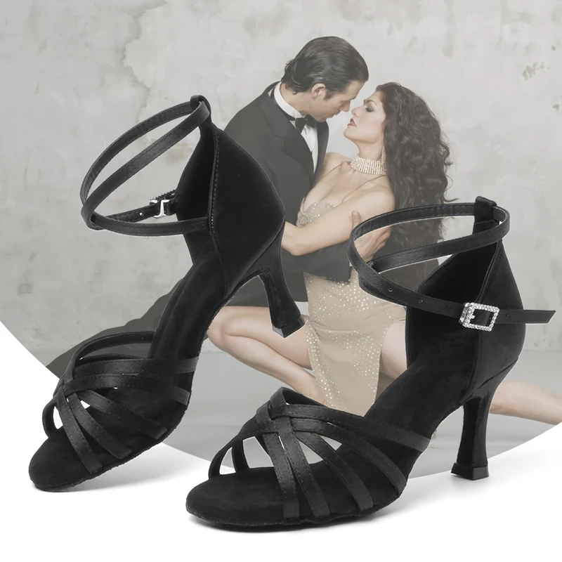 Women Latin Dance Shoes Ballroom Tango Dancing Shoes Suede Soles Cuban Heels Party Dance dance shoes