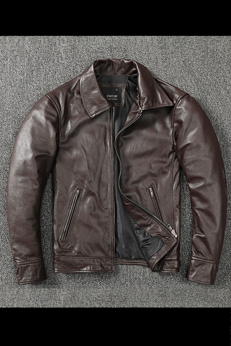 Рисунок 5 - Мужская кожаная куртка с короткими лацканами