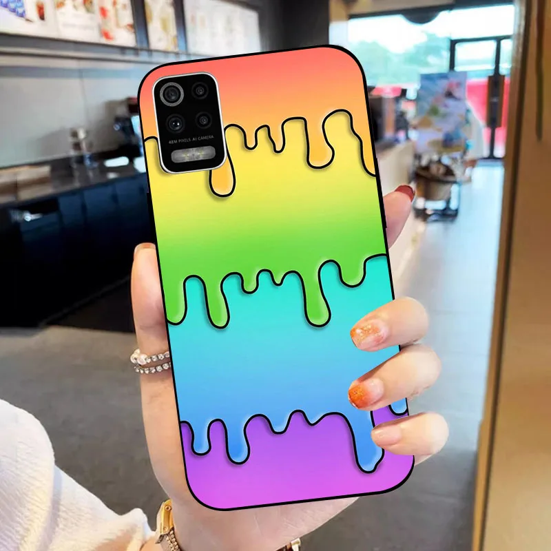 Elegant Black Silicone TPU Phone Case with Fashion Flower Design