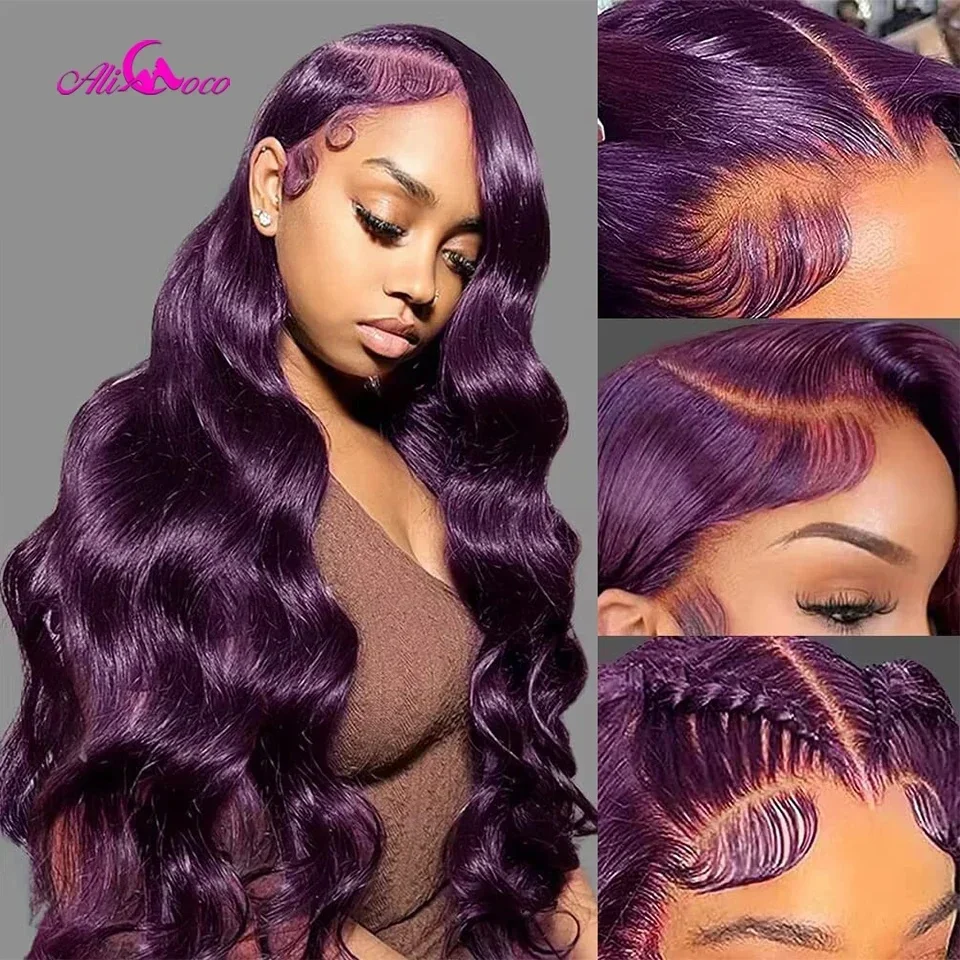 Dark Purple Body Wave Lace Wig