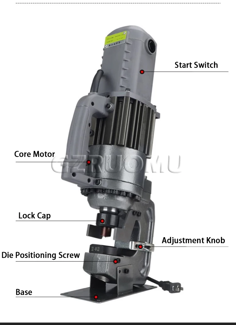 3-12MM Portable Electric Hydraulic Punching Machine Angle Steel Channel Steel Pu