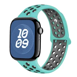 Silicone Sport Strap Band for Apple Watch - Various Sizes (Celestial teal 25)