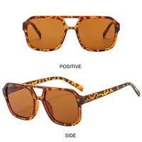Lunettes de soleil aviation carrées rétro pour femmes et hommes, lunettes de soleil à grande monture, nuances de style ins des années 70 4