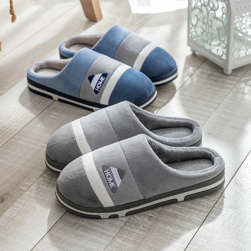 

Winter Cotton Warm Men & Women Slippers Slides Washable Indoor Coral Fleece Slipper Home Travel Footwear Couple Sandals