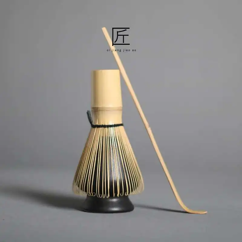 Japanese matcha tea set matcha bowl bamboo whisk holder tray set