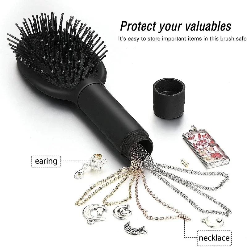 

Brush Hair Secret Stash Comb Safe Diversion Container Money Scalp Hide Jewelry Hairbrush Cash Hider