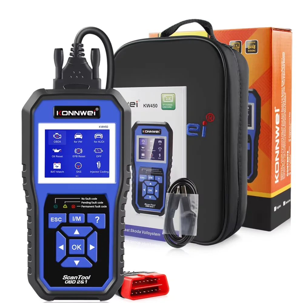 2025 KONNWEI KW450 Professional OBD2 Diagnostic scanner for VW for AUDI for SEAT for SKODA,with 9 Special Function 6
