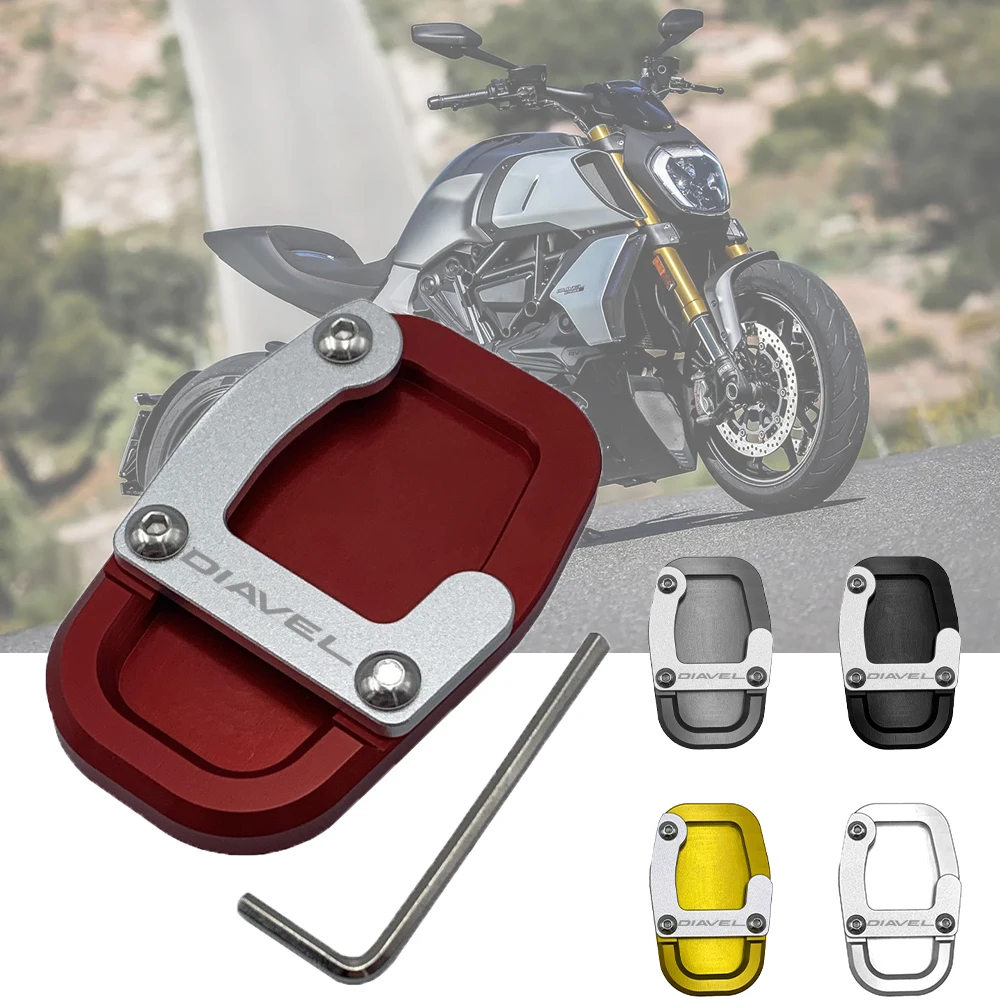 

Motorcycle CNC Kickstand Foot Side Stand Extension Pad Support Plate For DUCATI Diavel 1260 1260S Diavel1260 2019-2023 2022 2021