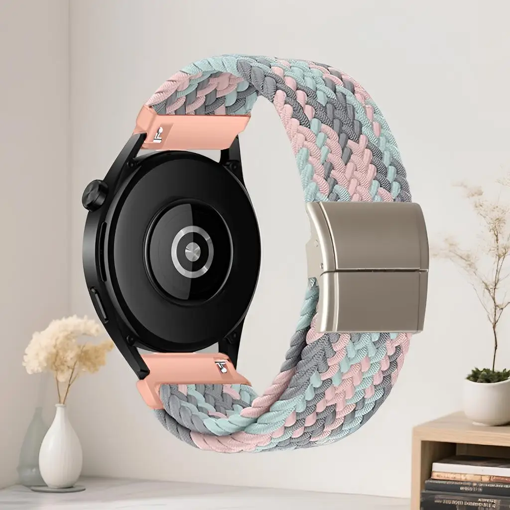 Fashion Magnetic Nylon Strap - Elegant Replacement Band, 18/20/22mm Adjustable Size
