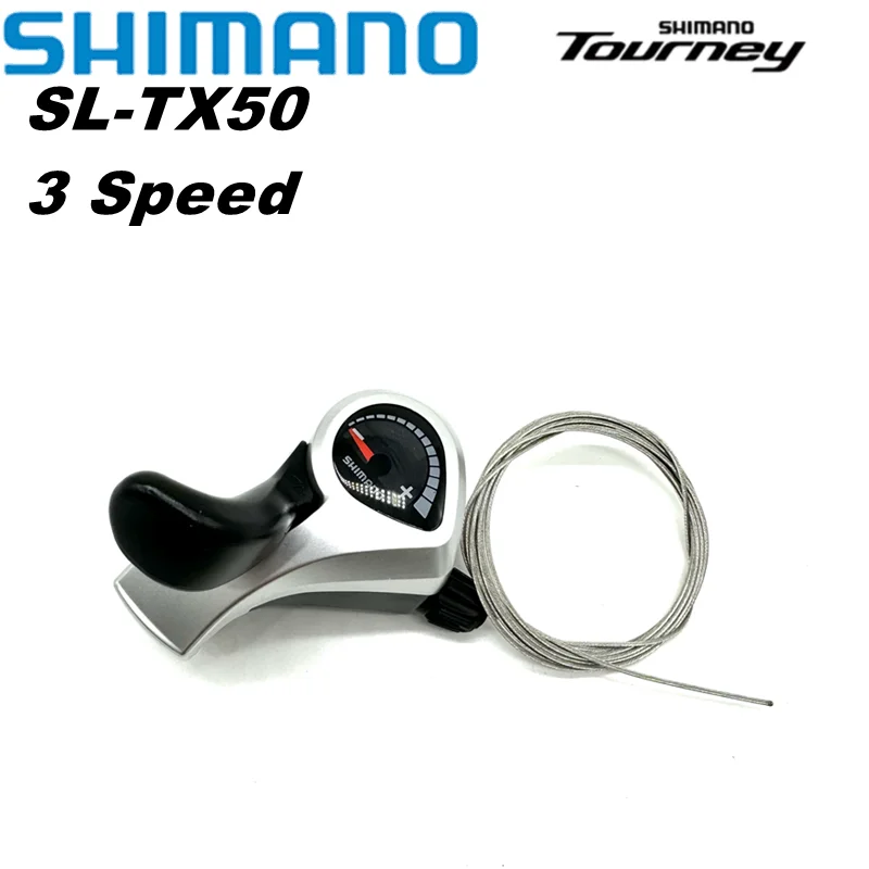 Shimano-palanca de cambios Tourney TX50 para bicicleta de SL-TX50, 3, 6, 7s, 18/21S, interruptor de gatillo, Cable izquierdo/Derecho