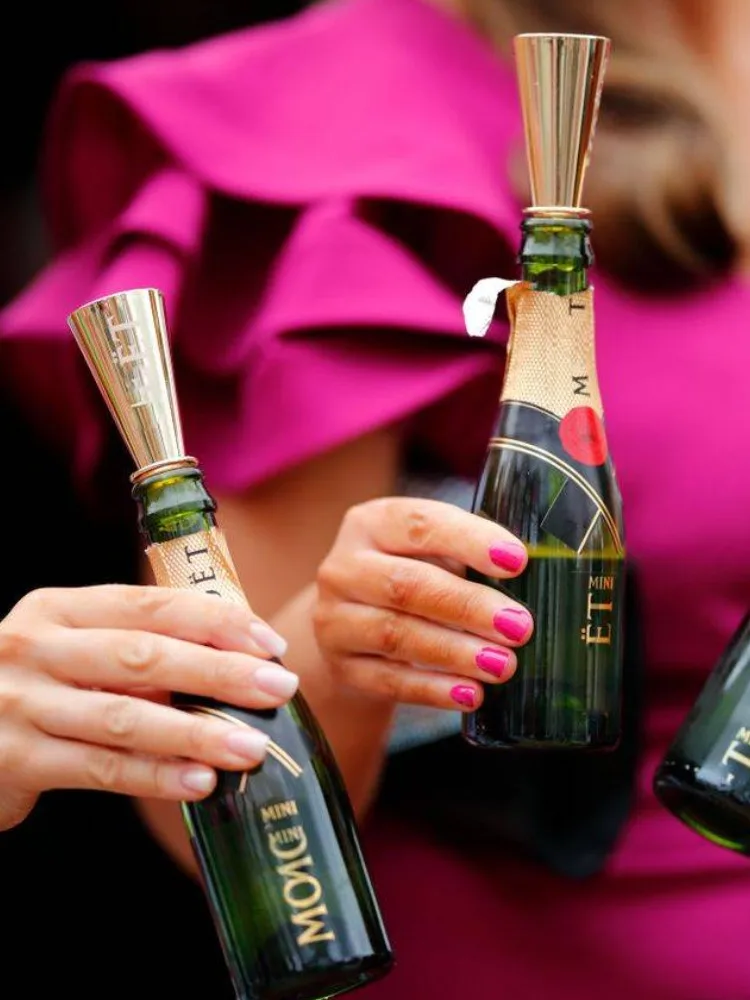 Sipstar Champagne Flute Sipper for Mini Moet & Korbel Brut  187ml Split Bottles - Gold Acrylic Wine Accessory, Bachelorette Bridesmaid  Favor Gift Idea - Pack of 1: Champagne Glasses