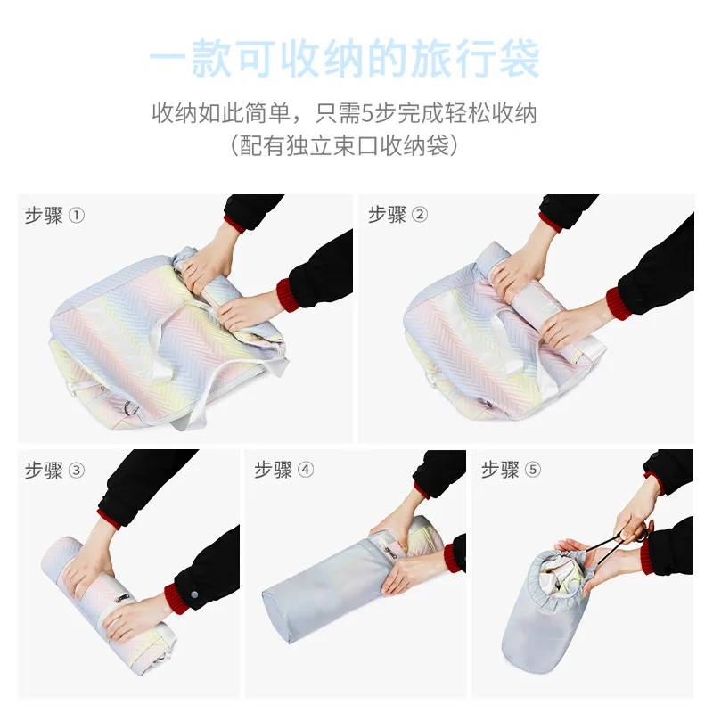 2023 New Fashion Gradient Large Capacity Travel Bag Sports Yoga Bag Short Distance Travel Lightweight One Shoulder Carrying Bag