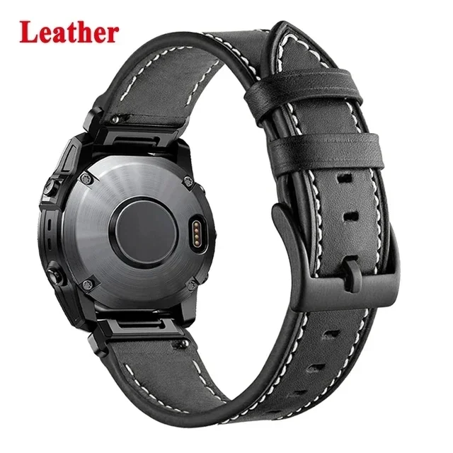 Premium Quickfit Leather Smart Watch Strap, 22mm/26mm Adjustable Bracelet Strap