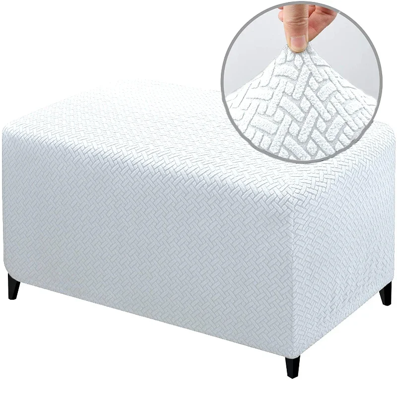 Premium Stretch Ottoman Slipcovers - Soft, Durable Fabric Protector