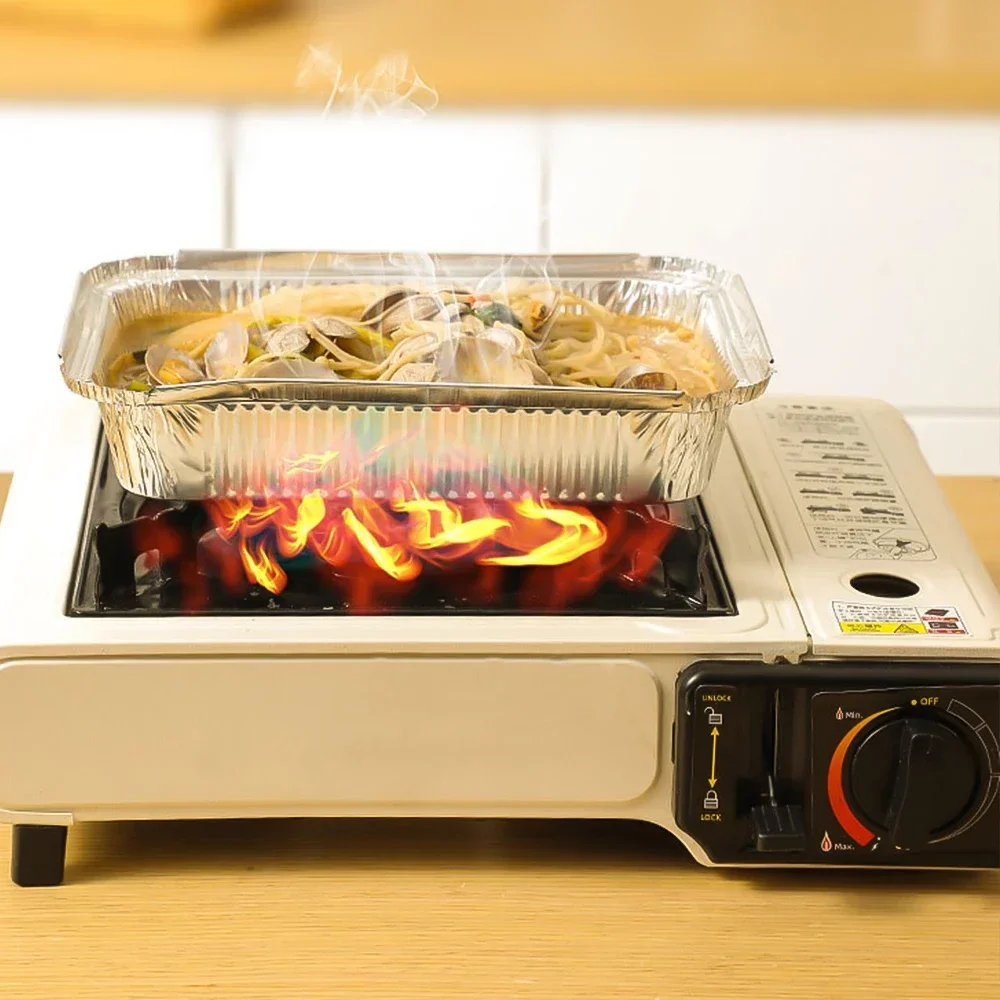 Oil-Proof Air Fryer Tin Box for Oven Steaming Basket Disposable Non-Stick Aluminum Foil Paper Box Kitchen Tool BBQ Tray 10/20pcs