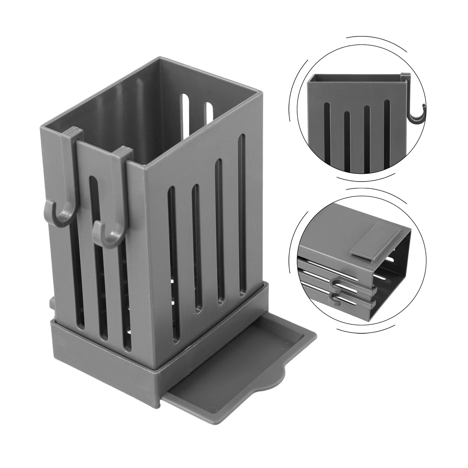 Cooking Utensil Storage Wall Mounted Utensil Holder 12x8.5x6.2cm Easy To Clean Efficient Drainage Organize Kitchen