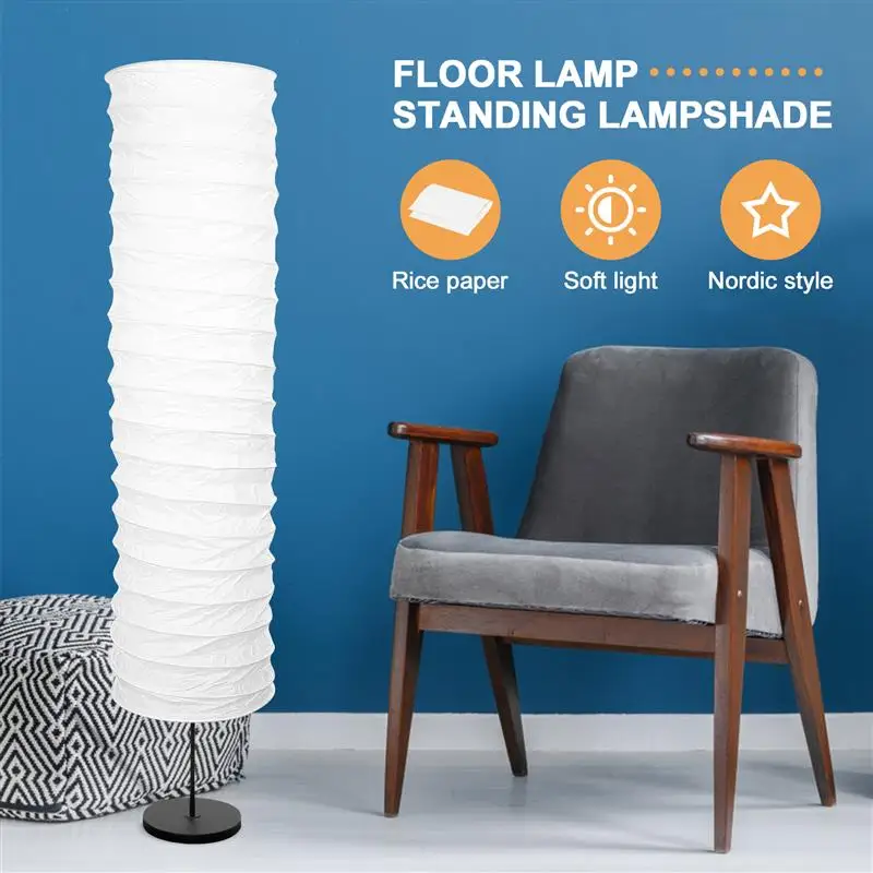 Paper Lamps for Living Room Column Floor Lamps Standing Lamp Shade Paper Floor Lamp Shade Rice