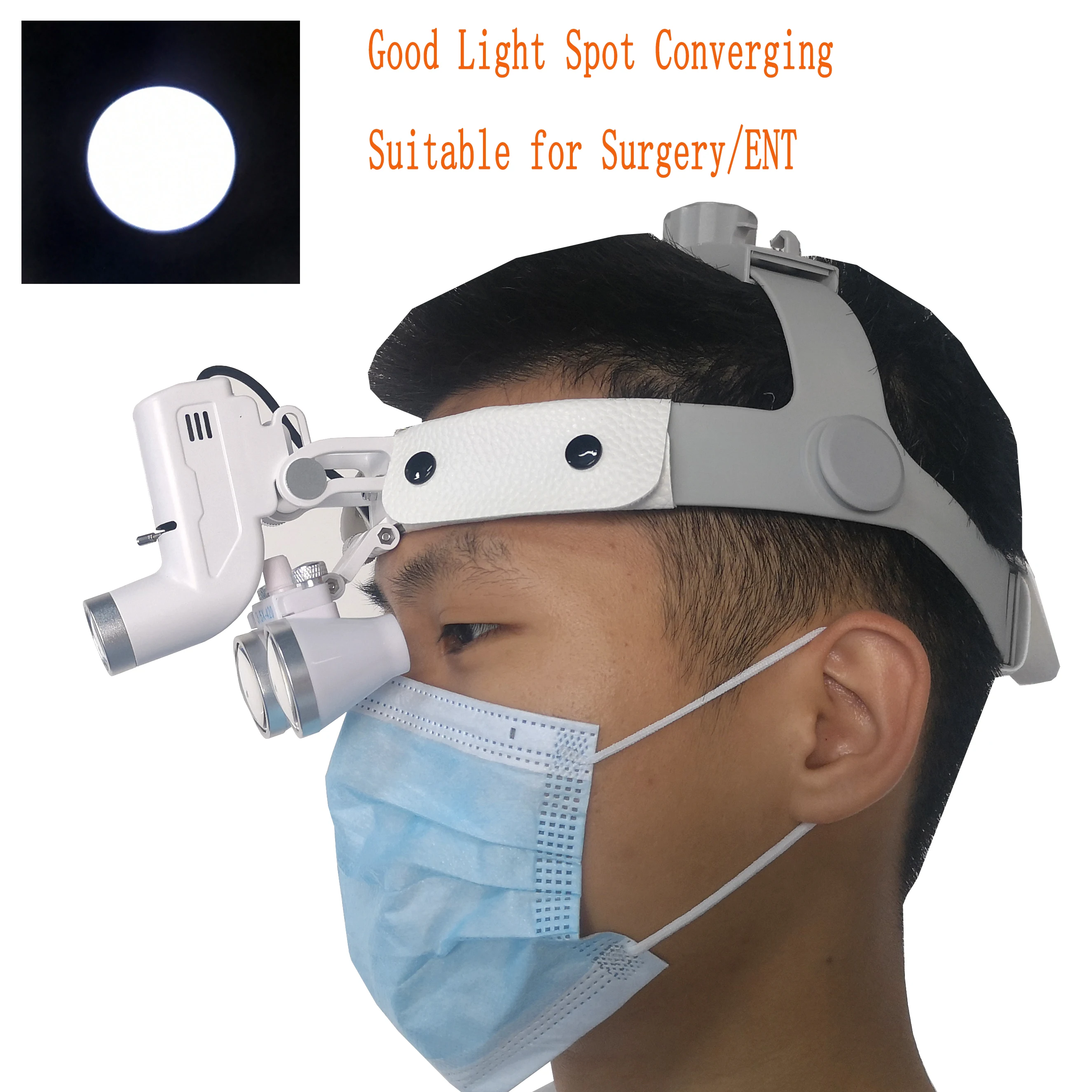 5w Ent Dental Led Head Light Lamp For Binocular Loupes Brightness Spot