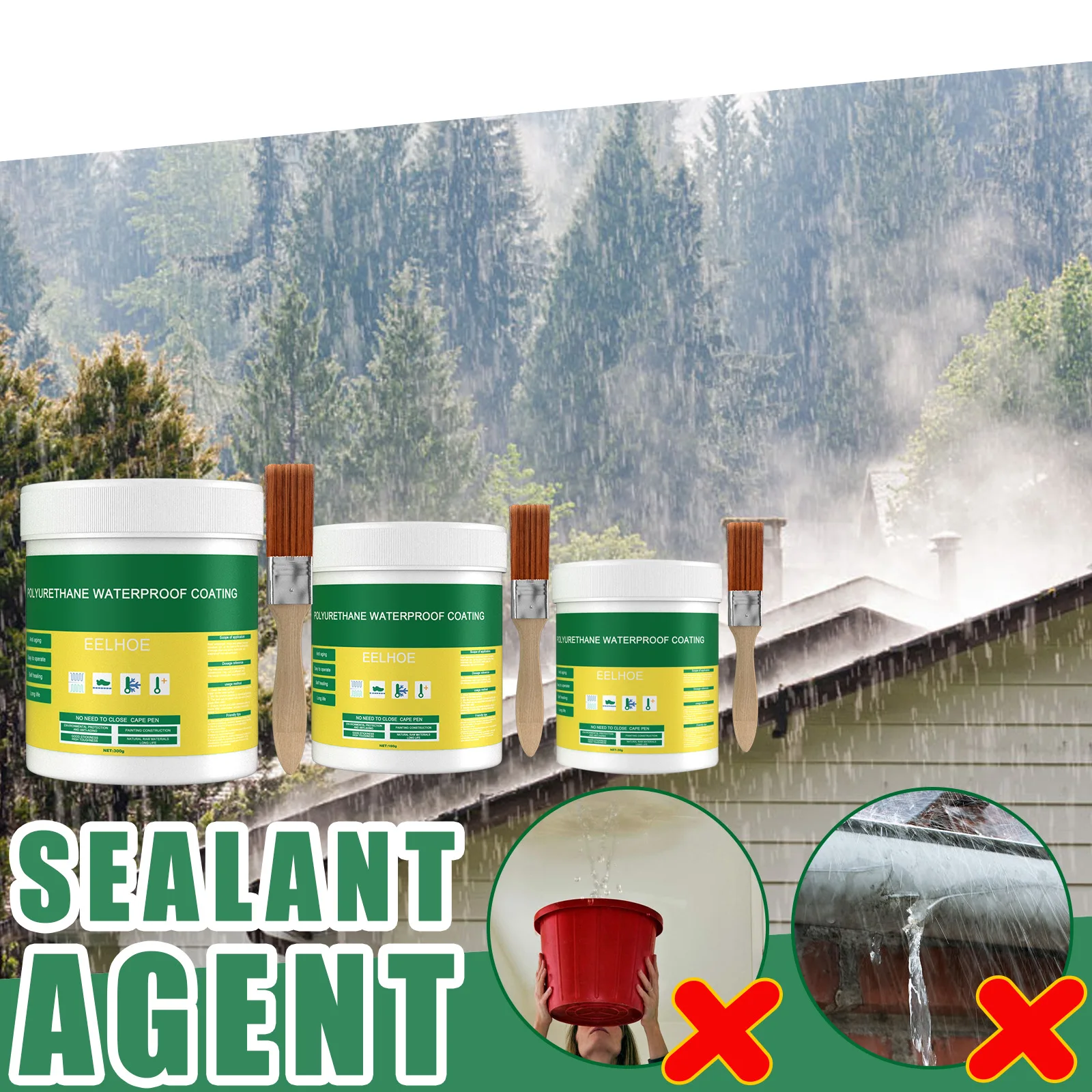 Pintura à Prova de Vazamento Impermeável Transparente Agente Penetrante Cola para Parede Exterior Banheiro Vaso Sanitário Ladrilho