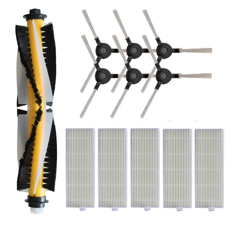 Gettimore Hoofdborstel, zijborstels en filterkit, compatibel met Blaupunkt BlueBot Xtreme BPK-VCBB1XTE en VRillo J300 Robotstofzuiger, reserveonderdelenset voor efficiënt stof en debr