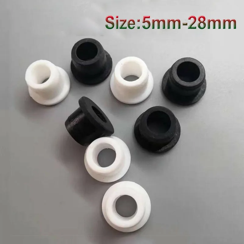 1/2/5pcs Round Hollow Silicone Rubber Grommet Hole Plug Wire Orings