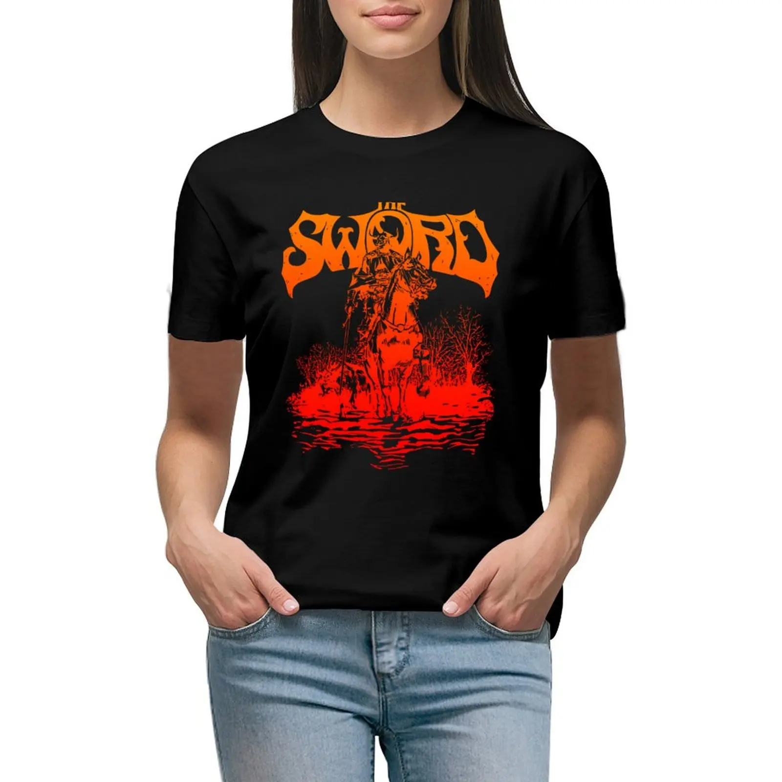 

The Sword Band T-shirt tees summer top t-shirts for Women pack
