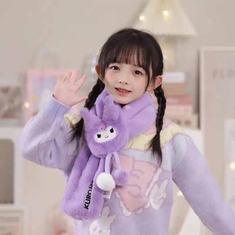 

Sanrio Kuromi Anime Children Neck Korean Version Winter My Melody Cartoon Cute Girl Comfortable Warm Neck Casual Cold Protection