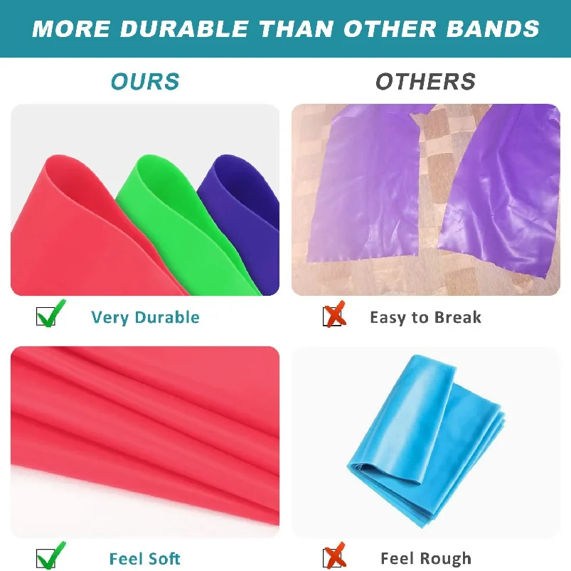 Resistance Band Yoga Pilates Long Training Stretch for Physical Therapy Lower Body home Strength Elastic Exercise