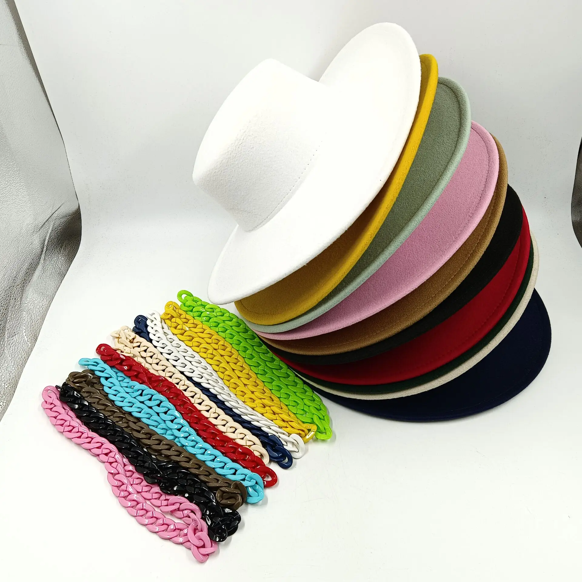 Hat accessories Fedora various candy color fashion accessories monochrome  bow accessories jazz hat Fedora кепкамужскня