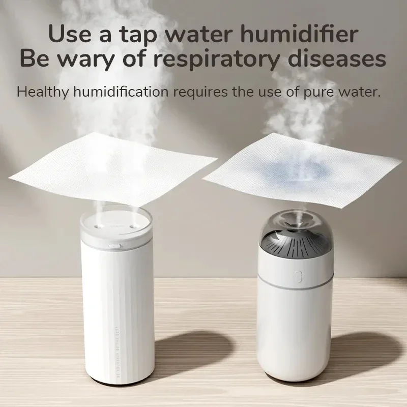 Mijia Mini Humidifier 500Ml Dual Spray Hydrator Silent Desk Home Essential Oil Aroma Diffusers Wireless Car Air Freshener 5